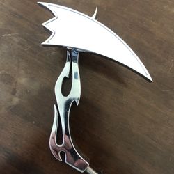 Motorcycle Flame Stem Mirror