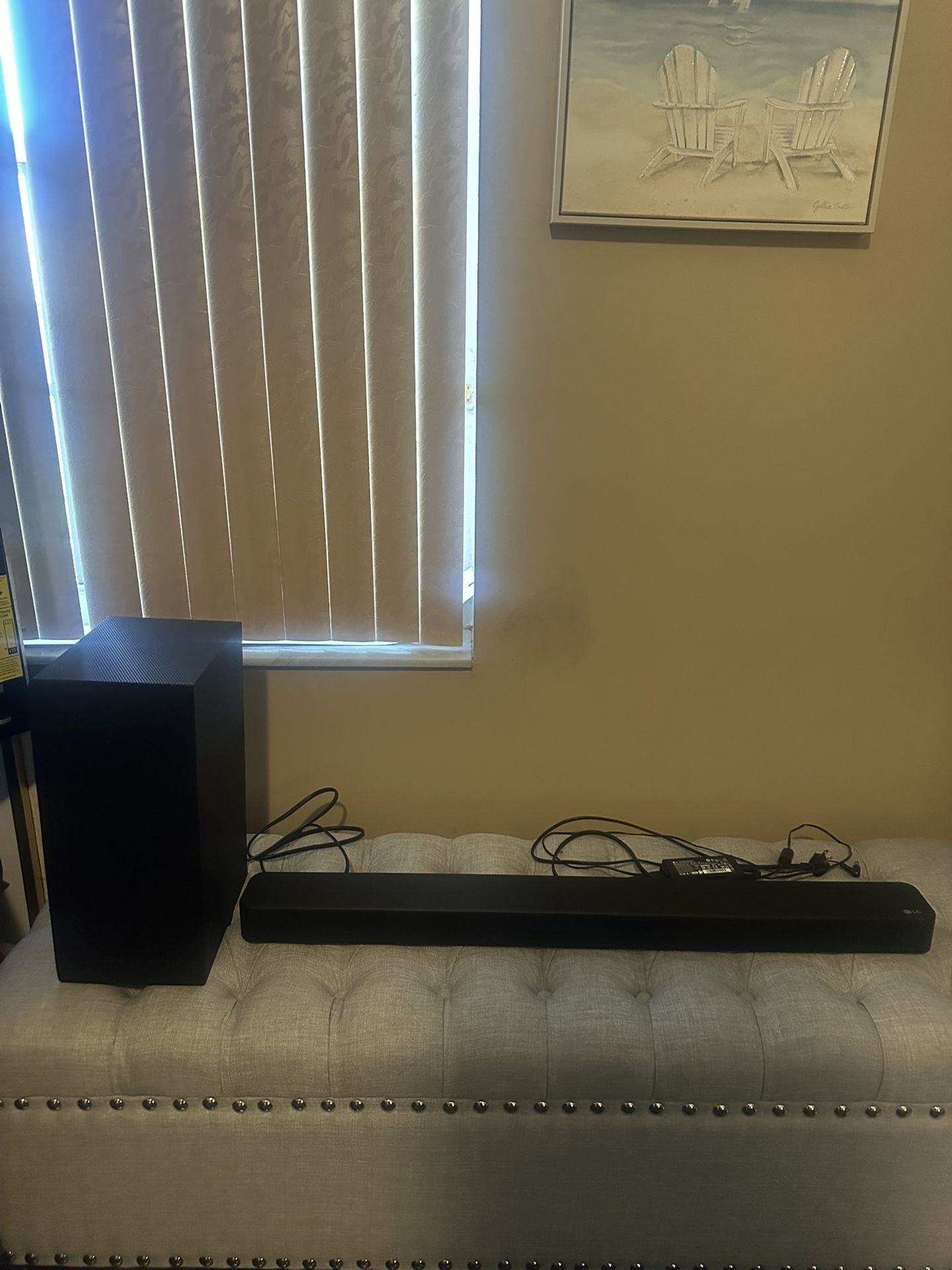 LG Soundbar and Subwoofer - Sound System 