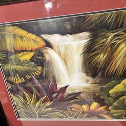Tropical Waterfall Framed Art Prints