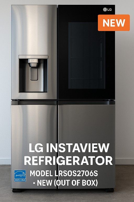 LG InstaView Refrigerator – Model LRSOS2706S – NEW (Out of Box)