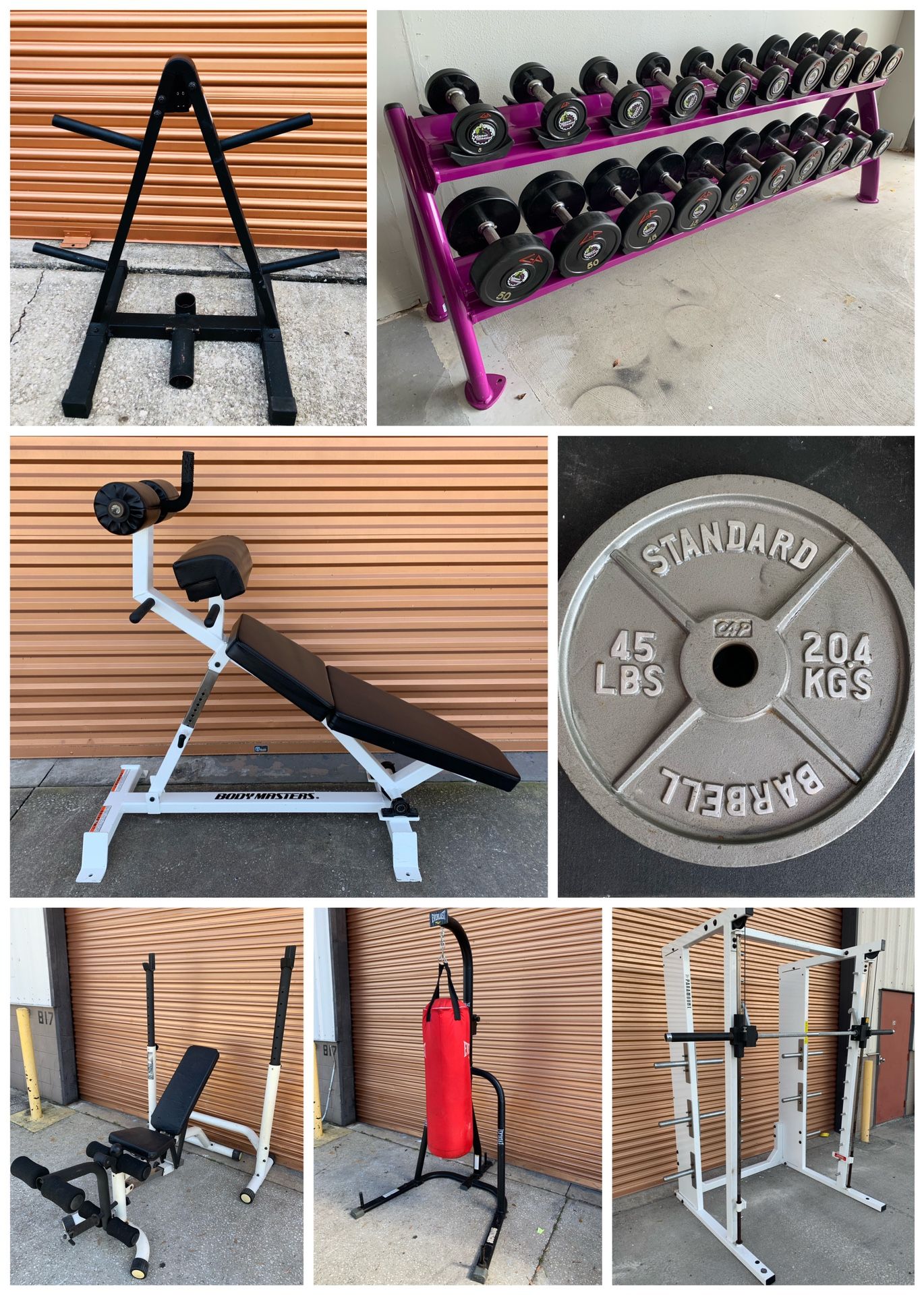 Smith Machines/ Squat /Power Racks, Olympic Weight Bench, Plates