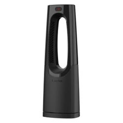 Lasko Bladeless 1500W 28 in. Black Electric Oscillating Tower Ceramic Room Space Heater with Remote Control and Digital Display