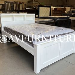 White Full Bed And Mattress 