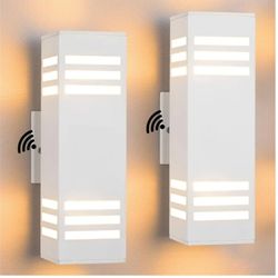 3652: New Dusk to Dawn Outdoor Lighting, IP65 Waterproof Exterior Light Fixtures, 2 Pack Sensor Porch Light Outdoor Wall Sconce for House Garage, Matt