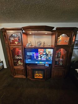 Mueble Completo Con Chimenea.