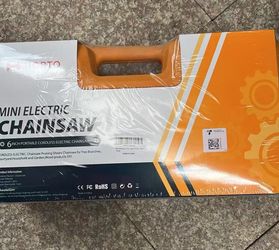 Brand new Mini Chainsaw, 6 Inch Electric Mini Chain Saw, Cordless Battery Powered One-Hand Tree Trimming Saw, Portable Gardening Gadgets