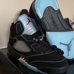 Black University Blue 5s 