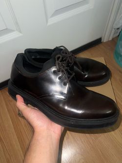 Aldo Men’s Brown Leather Derby Shoes – Pillow Walk Comfort, Sz 11