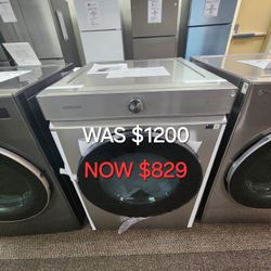 BESPOKE 7.6 Cu. Ft. Ultra Capacity Vented Smart Electric Dryer In Silver Steel With Super Speed Dry