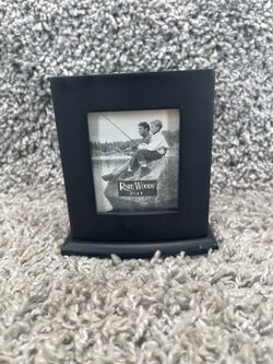 Rare Woods Black Wood Photo Frame 2.5x3 Desktop Picture Frame Freestanding