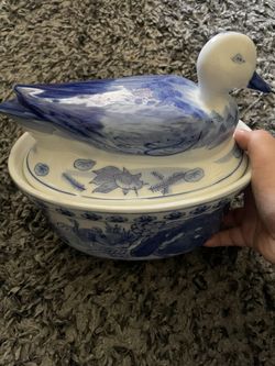 Vintage Duck Ceramic Dish