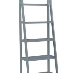 Transitional Acadia Grey Ladder Bookshelf