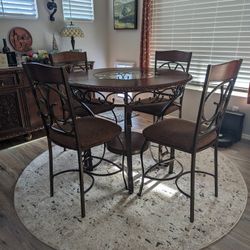 Glambrey Counter Height Table And Chairs, Ashley Furniture 