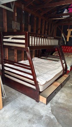 Twin over Full Bunk Bed with Drawers