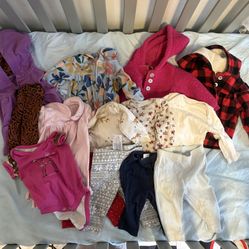 Lot Of Baby Girl Clothes Size 3 Months