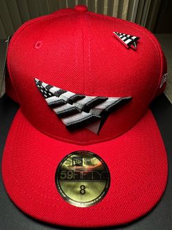 New Era 59Fifty Paper Planes Red Fitted Hat Size 8