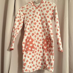 Pink&white hearts pattern sleepwear 