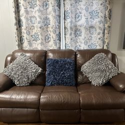 Three Seater Leather Sofa