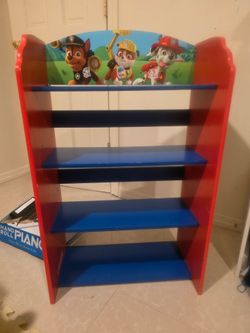 PAW Patrol Kids Bookshelf Toy Storage Organizer