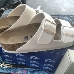 Eggshell Birkenstocks