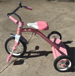 Pink Radio Flyer Tricycle w/ Adjustable Seat & Bell