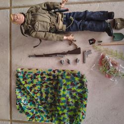 G. I. Joe, 1964, Hard Hair And With Scar On Cheek.