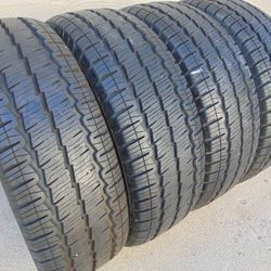 4 Used LT 245 70 17 Continental VanContact A/S Tires 10PLY Date 2021