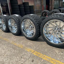 6 Virlos Universales 22x12 Todo Nuevo Cromados Para Chevy Y Ford 