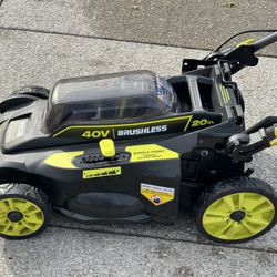 Ryobi 40V Brushless 20” Self-propelled Lawn Mower