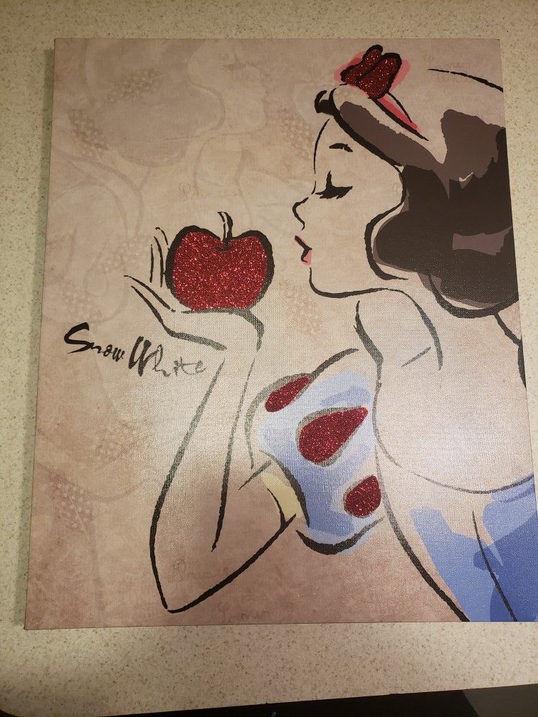 Disney's Snow White Glitter Canvas Wall Art