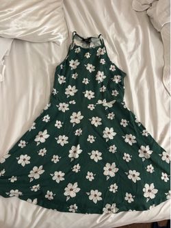 Forever 21 green floral dress size L