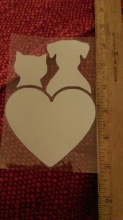 DOG AND CAT LOVE car sticker