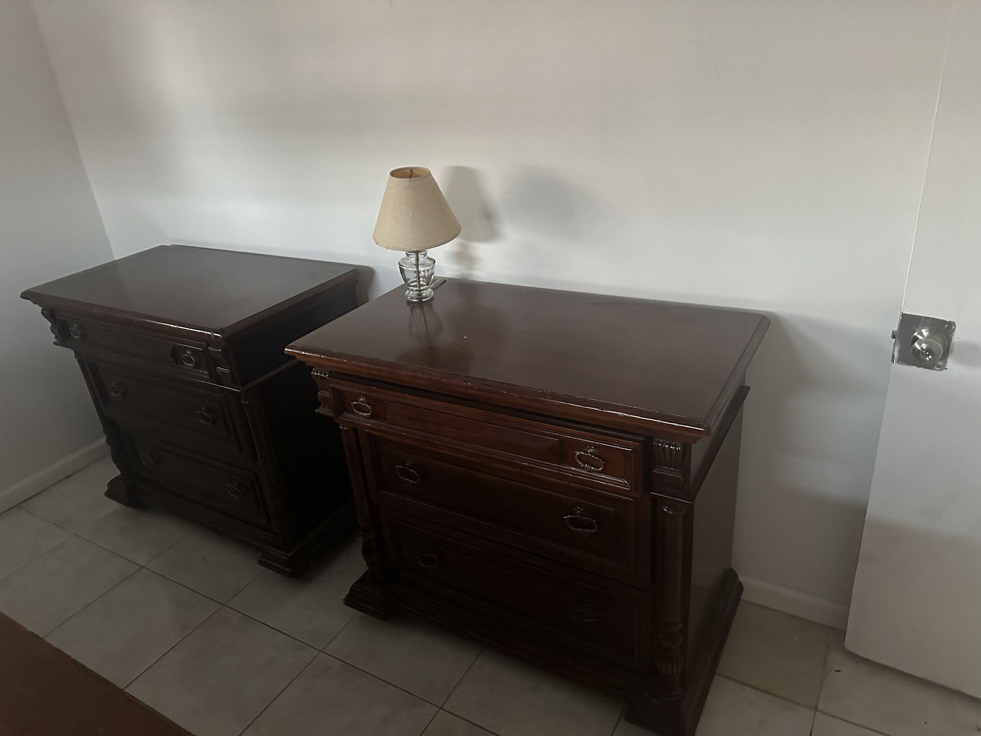 Bed Frame & Two Dressers