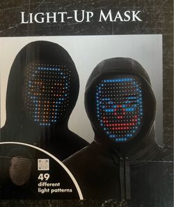 Light up hooded mask
