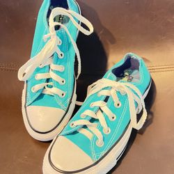 Converse All Star Chuck Taylor OX Women's 6 Shoes Teal Low Top Canvas Sneakers