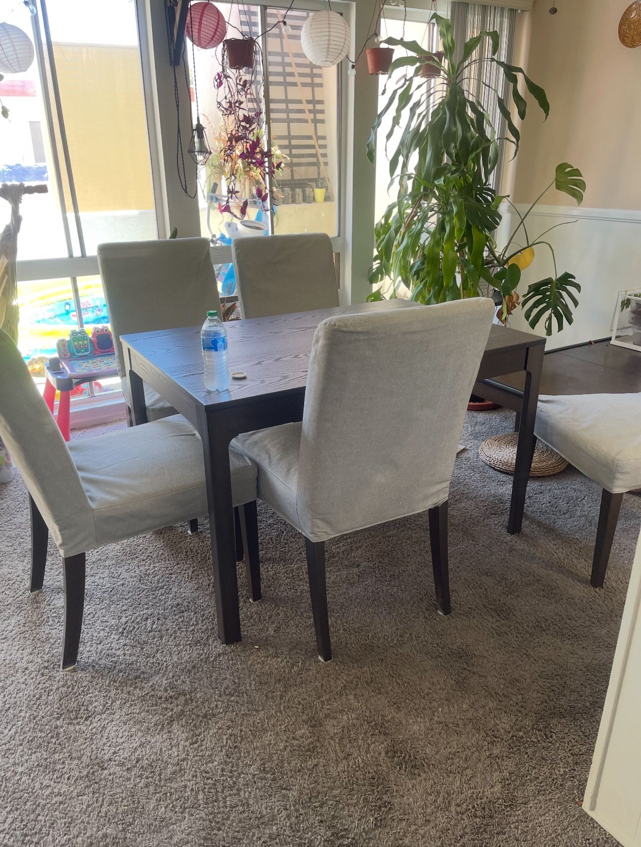 Extendable Dining Table With Removable Chair Cover