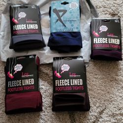 Fleece Lined Footless Tights 