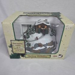 New Mr. Christmas North Lodge Skiing Holiday Musical Christmas Decor