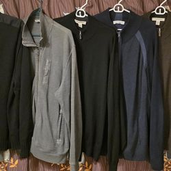 Men's CALVIN KLEIN, Pronto Uomo, BLUE Zip-up Sweaters XXL