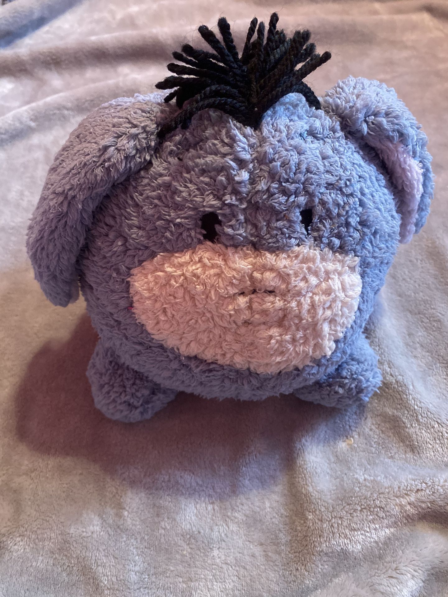 Disney Parks Authentic 9" Plush Round Eeyore Detachable Tail blue/gray pink NEW