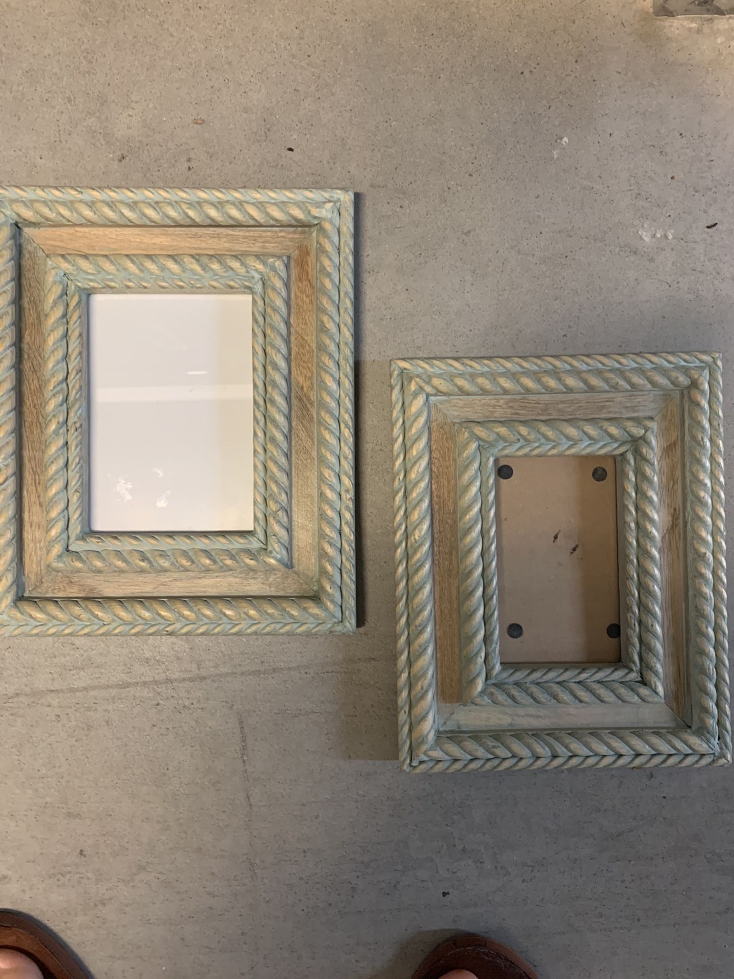 Rustic wooden photo frames