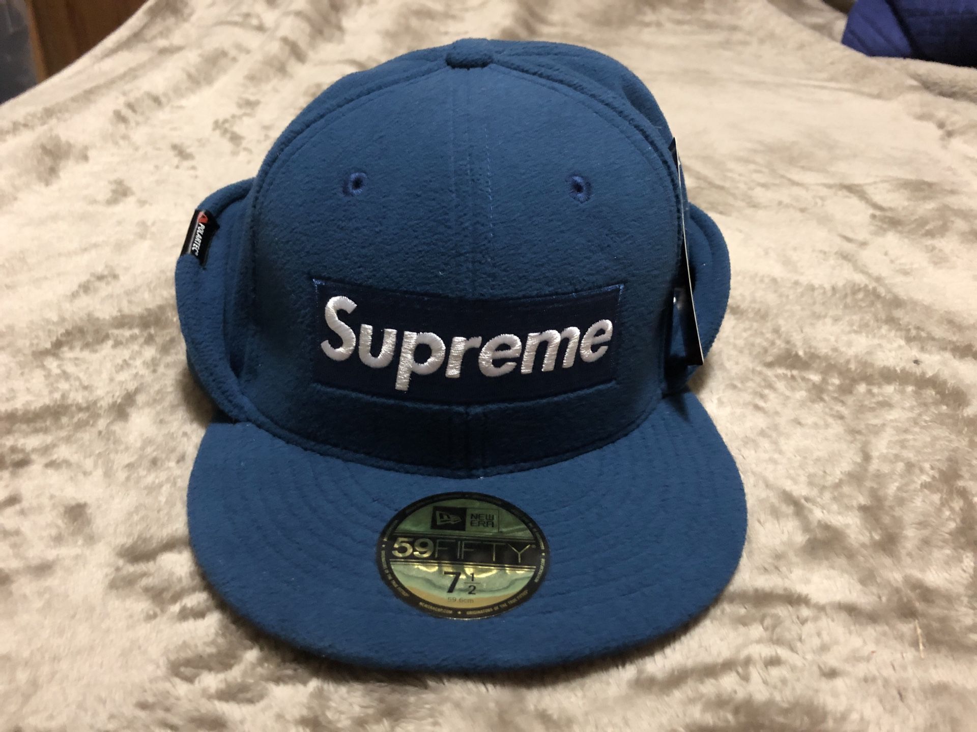 Supreme x New Era 59Fifty Polartec Fitted Hat size 7 1/2