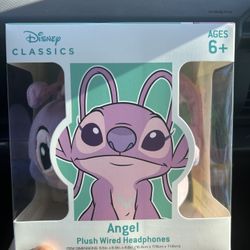 NWT Disney Stitch angel plush wired headphones 