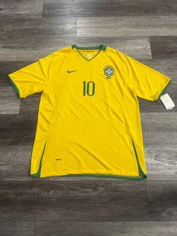 Men’s Brazil Pele Soccer Football Jersey  XL