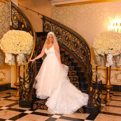 Eve of Milady V-Neck Princess Ruffle Ball Gown 