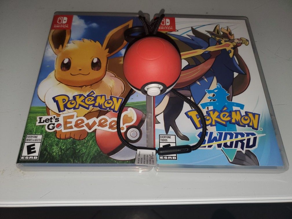 Pokemon Sword and Let's Go Eevee.