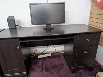 Computer Desk and Locking File Drawer