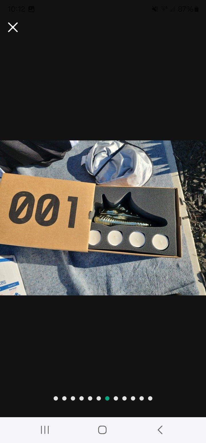 Gold Yeezy candle holder - $15