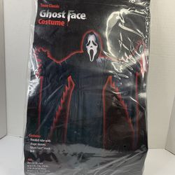 Teen Classic Scream Ghost Face Mask & Costume One Size 