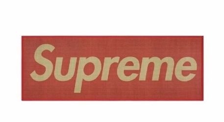 SUPREME Box Logo Woven Straw Mat Red 27" x 77" SS'20